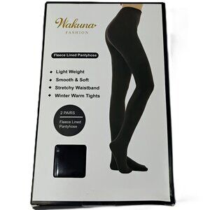 Fleece Lined Pantyhose (2-Pack) | Black | Size Small | New in Box